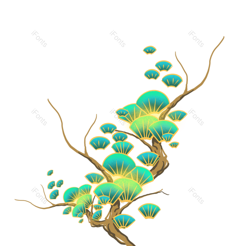 树枝图片,植物素材元素,绿色元素PNG,春天免抠素材